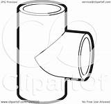 Pvc Pipe Joint Illustration Clipart Royalty Vector Lal Perera sketch template