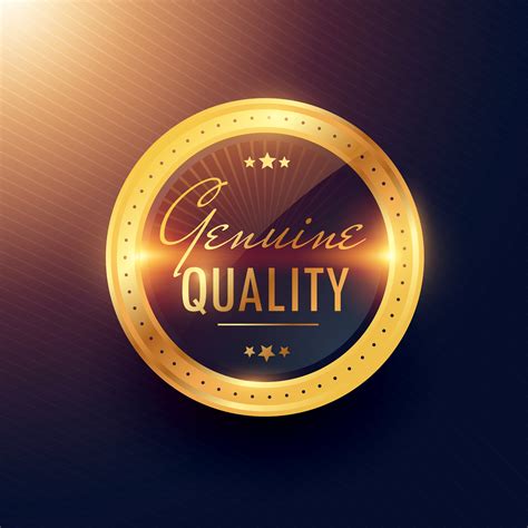 genuine quality premium gold label  badge design   vector art stock graphics