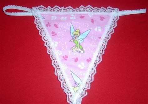 Womens Pink Tinkerbell G String Thong Lingerie Panty Underwear