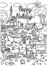 Vakantie Campamento Kleurplaten Malvorlage Campeggio Vacanza Campingurlaub Zomer Landen Printen Volwassenen Educima Große Downloaden Uitprinten sketch template