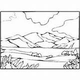 Lake Getcolorings Teton Santiago Designlooter Mountens Desert sketch template