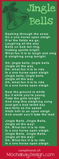 christmas song lyrics jingle bells