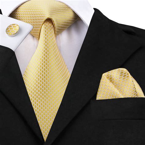 buy  tie gold formal mens necktie silk ties set  men tie  handkerchief