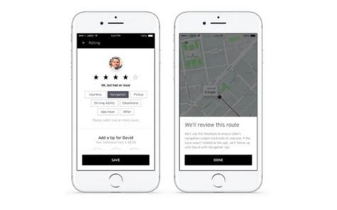 uber  lets riders give feedback     trip android