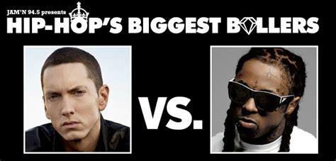 hip hop s biggest ballers eminem vs lil wayne vote the eminem