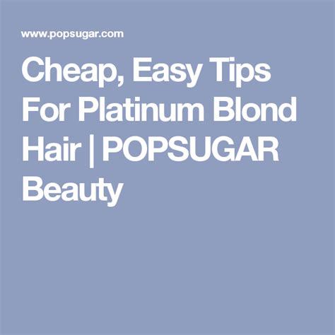 Get Platinum Blond Hair For 10 Without Using Bleach With