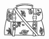 Purse Handbag Coloring Pages Template sketch template