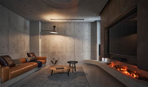 creating mixed moods  concrete interiors