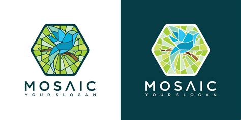 creative mosaic logo design reference  vector art  vecteezy