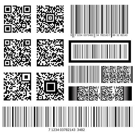 barcode  qr code collection   vectors clipart graphics vector art