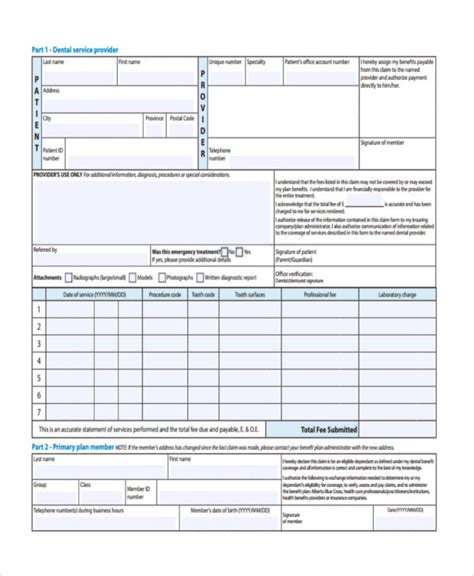 dental insurance dental insurance verification form