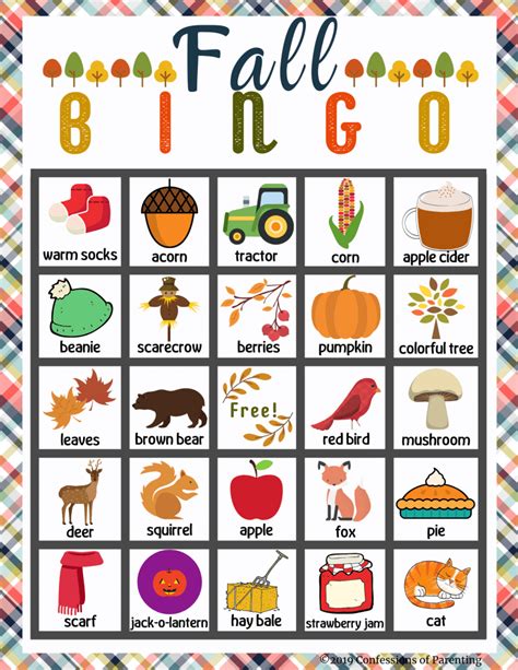 enjoy fall    printable fall bingo game