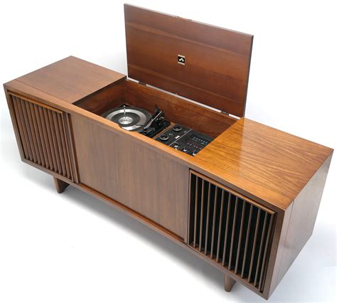 mid century modern rca stereo console  mid century rca record  vintedge