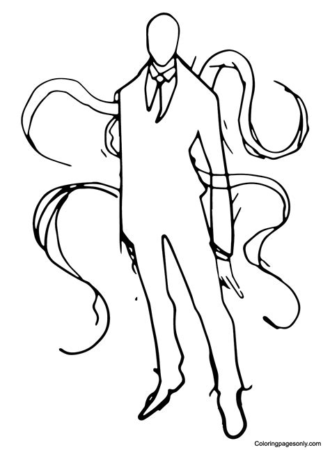 printable slender man coloring page  printable coloring pages