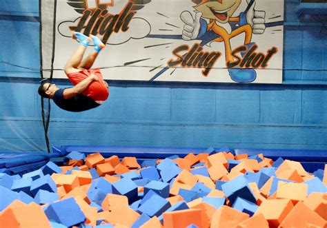 an indoor trampoline park offers flips and fitness in new york city