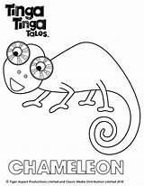 Tinga Tales Chameleon Doodle Malebøger Sheets Naru sketch template