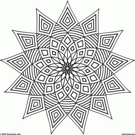 cool designs  color  geometric design pattern coloring pages