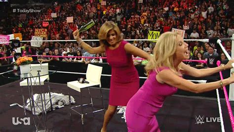 Kathie Lee Ford Hoda Kotb Guest Star On Wwe S Monday Night Raw