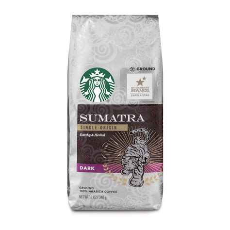 starbucks sumatra dark roast ground coffee  ounce bag walmartcom