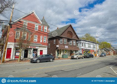 historic commercial buildings north andover massachusetts usa editorial photo image