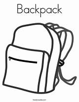 Coloring Bag Pages Backpack Comments sketch template
