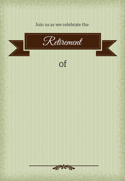 classic banner retirement farewell party invitation template
