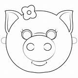 Coloring Pig Mask Template Pages Face Printable Templates Drawing Supercoloring Paper sketch template