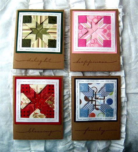 shoregirls creations layered paper quilt cards