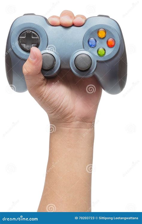 hands holding gaming controller  white stock photography