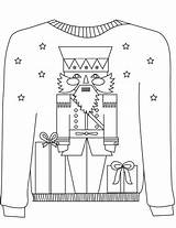Sweater Ugly Coloring Christmas Pages Nutcracker Colouring Printable Motif Sheets Sweaters Printables Adult Categories sketch template