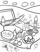 Coloring Pages Picnic Summer Printable Colouring Kleurplaten Picnics Book Pdf Zomer Adult Printables sketch template