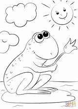 Pad Lily Frog Coloring Pages Cartoon Printable Drawing Frogs Life Categories Pond Getdrawings Pluspng Collection sketch template