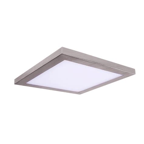 amax lighting square platter light length   nickel  construction recessed integrated led