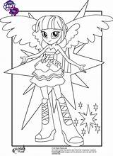 Equestria Pony Coloring Girls Little Twilight Sparkle Pages Printable sketch template