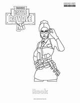 Fortnite Coloring Rook Pages Fun Book Football sketch template