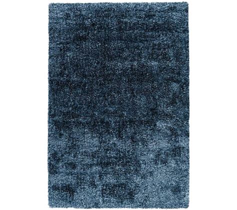 tapis grace shaggy bleu    cm tapis salon  chambre