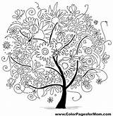 Arbre Baum Bäume Colouring Colorpagesformom Abstract sketch template