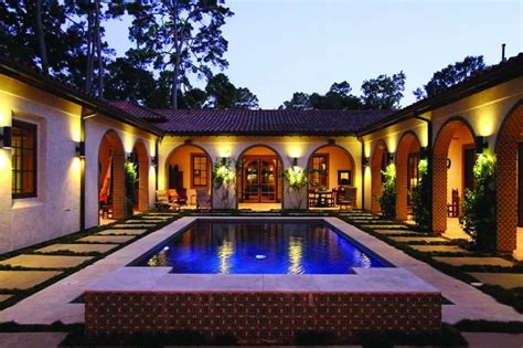 memorials bayou woods hacienda style home includes casita hacienda style homes courtyard