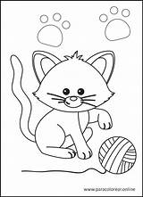 Gatos Dibujos Paracolorear sketch template