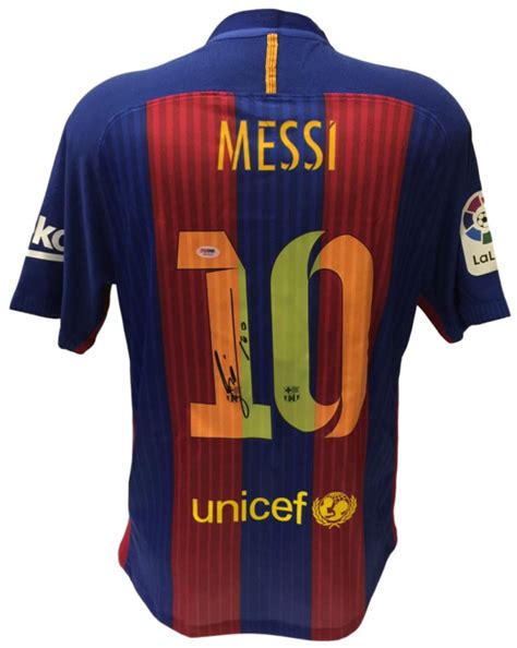 Lionel Messi Signed Nike Barcelona 2016 17 Home Jersey