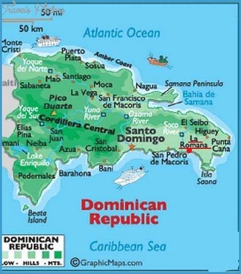 Dominican Republic Map Tourist Attractions
