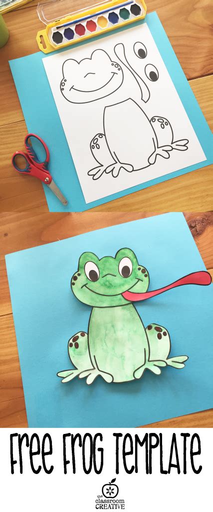 printable frog template spring crafts ideas  activities