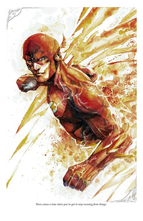 The Flash Barry Allen Watercolor Print · Art Of Tony
