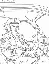 Coloring Police Man Car Policeman Pages Popular sketch template