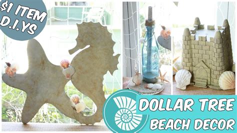 dollar tree beach home decor easy diy tutorial youtube