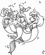 Sisters Flounder Mermaids Bestappsforkids Malvorlage Getdrawings Getcolorings sketch template