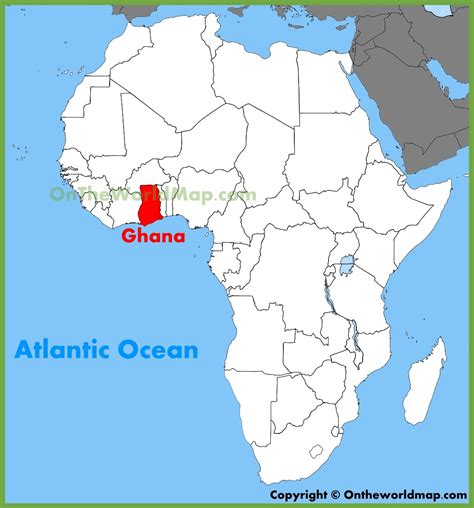 ghana location   africa map
