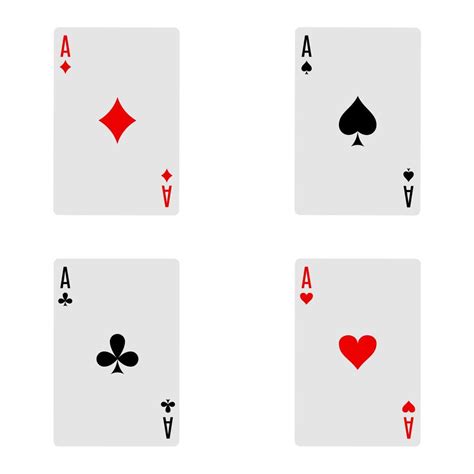 aces playing cards poker winner hand  vector art  vecteezy