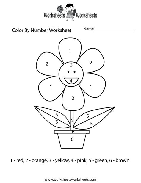easy color  number worksheet printable number worksheets color
