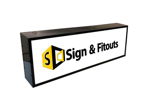 single sided rectangular light box sign sign  fitouts